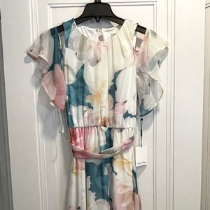 NWT Calvin Klein Floral Dress - 8P - CT8H650K